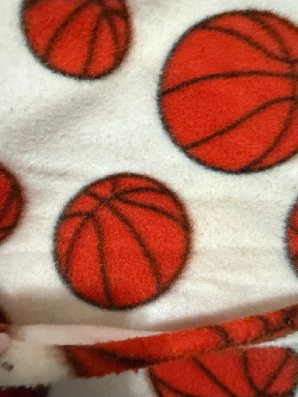 Basketball Print Fleece Throw Blanket